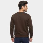 Men's Brown Crew Neck Pullover Sweatshirt, Brown, small