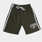 Boys' Olive Regular Fit Drawstring Bermuda Shorts, Olive, small
