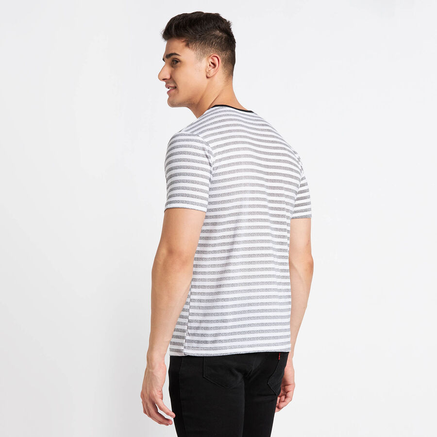 All Over Print Round Neck T-Shirt, सफ़ेद, large image number null
