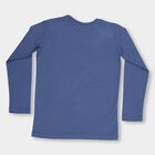 Boys Midnight Blue Round Neck Casual T-Shirt, Mid Blue, small image number null