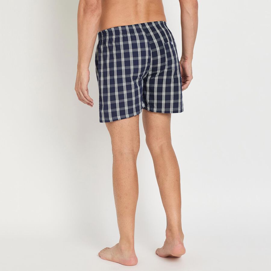 Men's 100% Cotton Boxers, नेवी ब्लू, large image number null