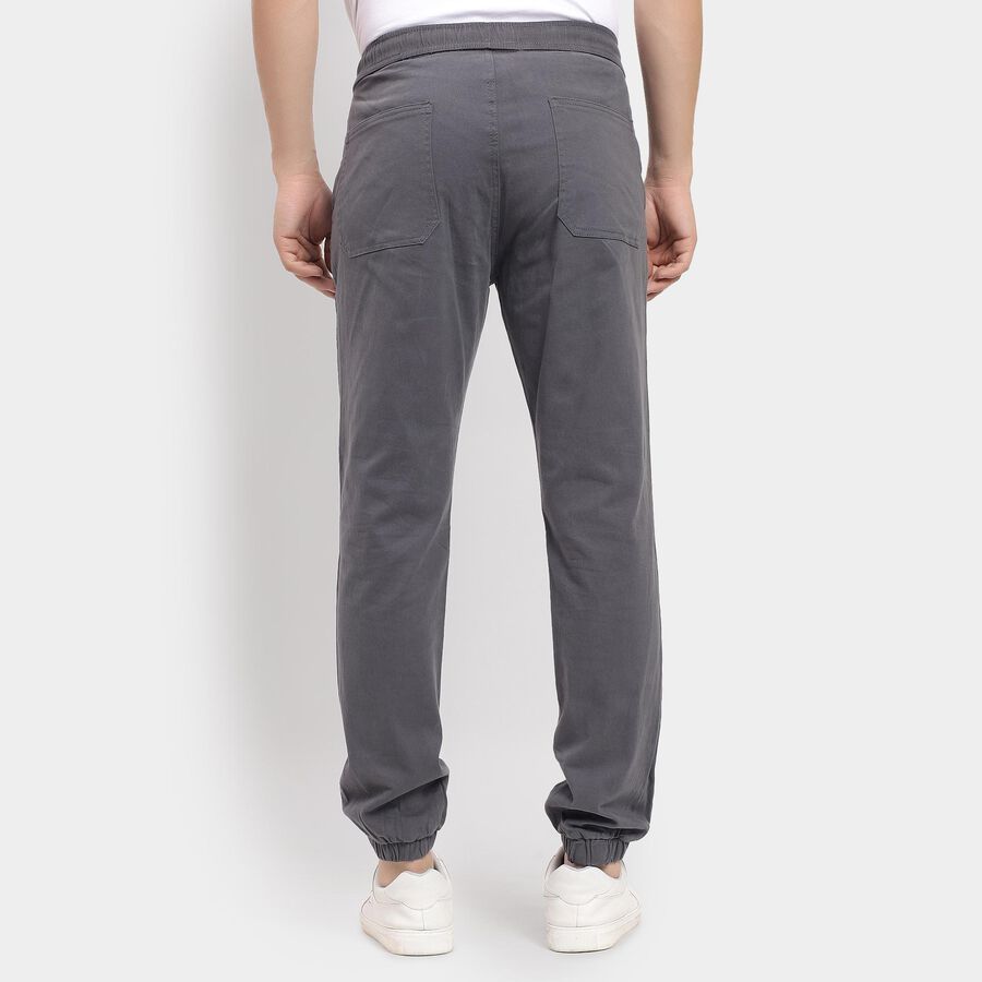 Men's Slim Fit Casual Trousers , Melange Blue, large