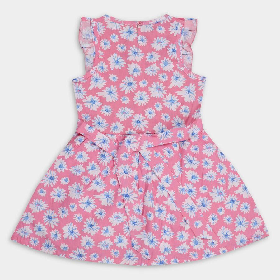 Girls' 100% Cotton Frock , Pink, large image number null