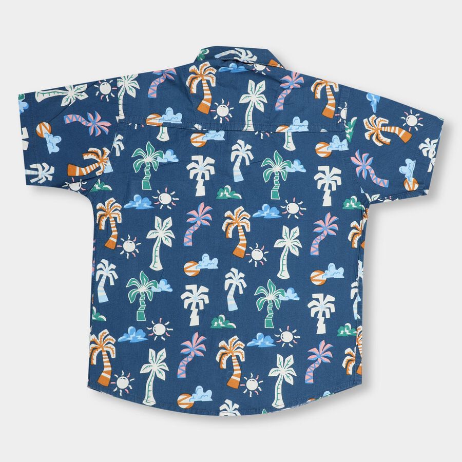 Boys' 100% Cotton Casual Shirt , Navy Blue, large image number null