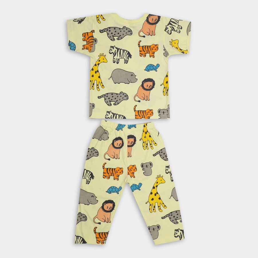 Infants' 100% Cotton Suit Night , Yellow, large image number null