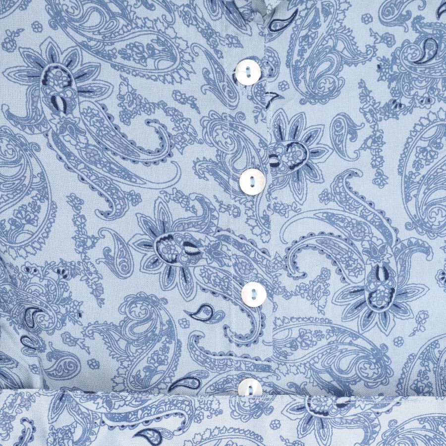 Girls' Dress, मध्यम नीला, large image number null