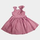 Girls' Pink A-Line Casual Frock, गुलाबी, small