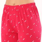 Women's Muted Charcoal Gray Relaxed Fit Solid Pyjama, Fuchsia, small