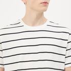 Men's Snow White Round Neck Casual T-Shirt, White, small