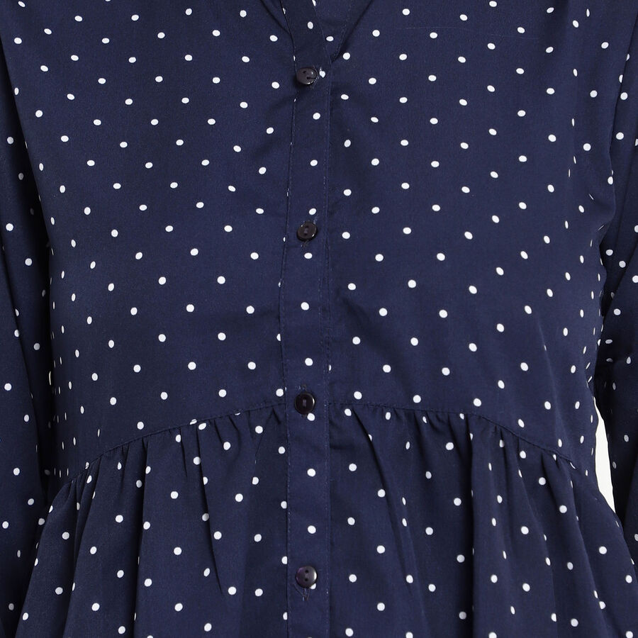 Printed Shirt, Navy Blue, large image number null