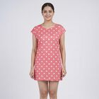 Women's Pink Sleeveless Casual Nighty, Pink, small