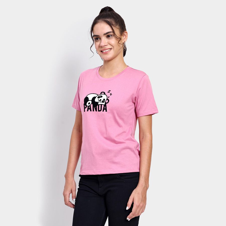 Ladies' Round Neck T-Shirt , Purple, large image number null