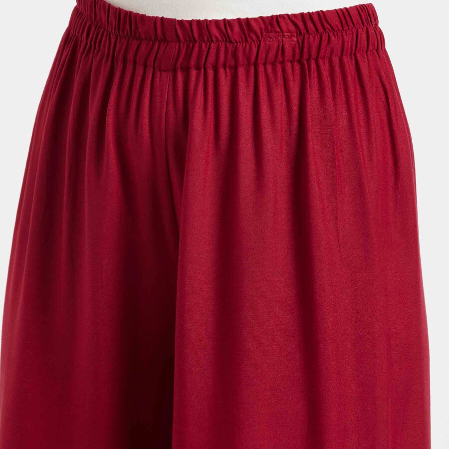 Solid Palazzo, Maroon, large image number null