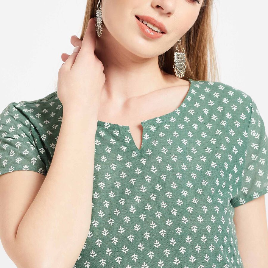 Cotton Straight Kurta, Olive, large image number null