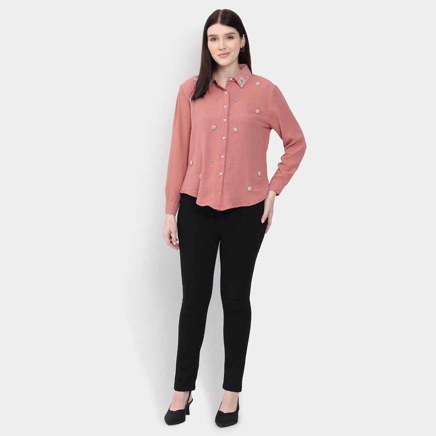 Ladies' Shirt, हल्का गुलाबी, large