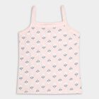 Girls' 100% Cotton Vest (Pack of 2), Peach, small