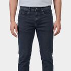 Men's Dark Grey Slim Fit Washed Jeans, Dark Grey, small