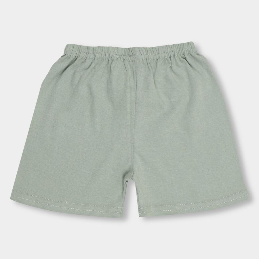 Infants' 100% Cotton Half Pant , हल्का हरा, large image number null