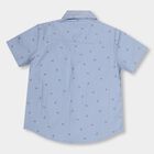 Kids' Light Powder Blue Cotton Classic Collar Casual Shirt, Light Blue, small image number null
