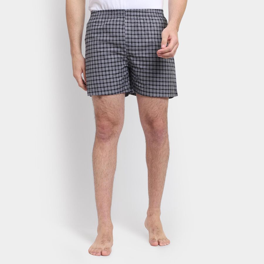 Men's 100% Cotton Boxers , काला, large image number null
