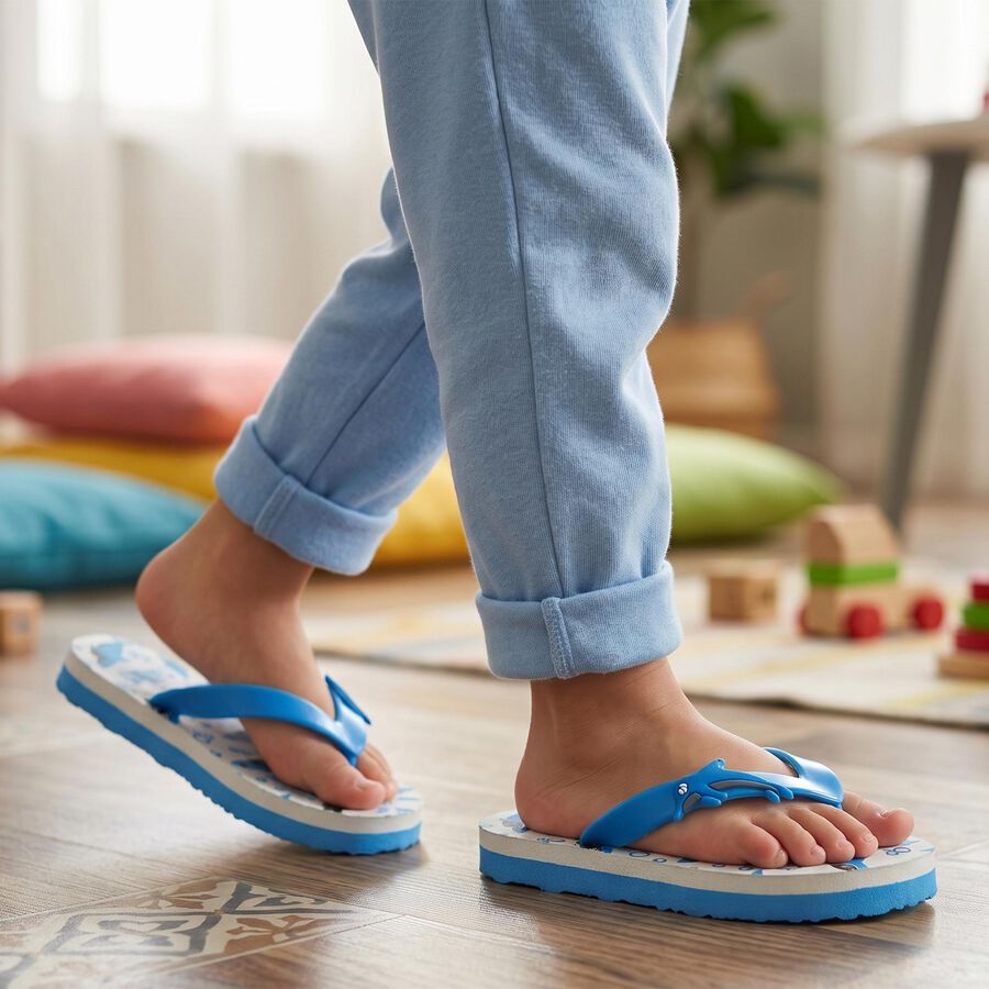 Boys' Slipper, नीला, large