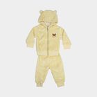 Infants' Yellow Hooded Bear Patch Baba Suit, Yellow, small