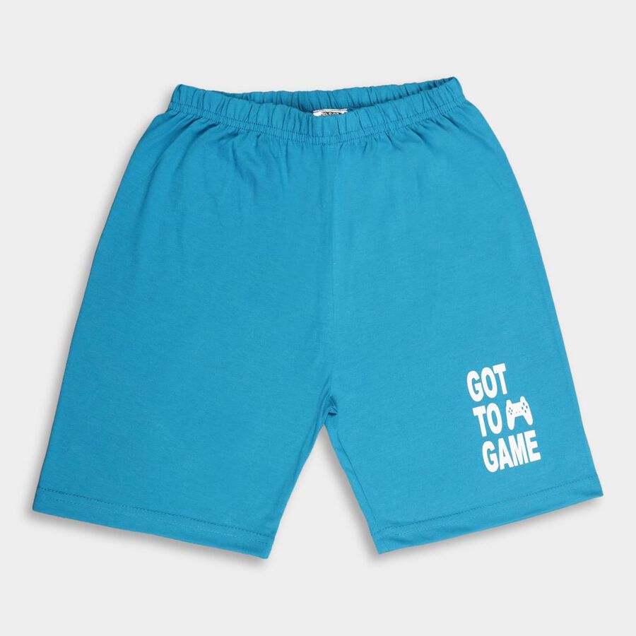 Boys Solid Bermuda, Mid Blue, large image number null