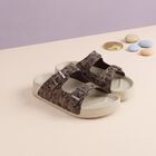 Girls' Olive Green Buckle Strap Sliders, Olive, small