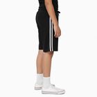 Boys Cotton Blend Bermuda Shorts, काला, small