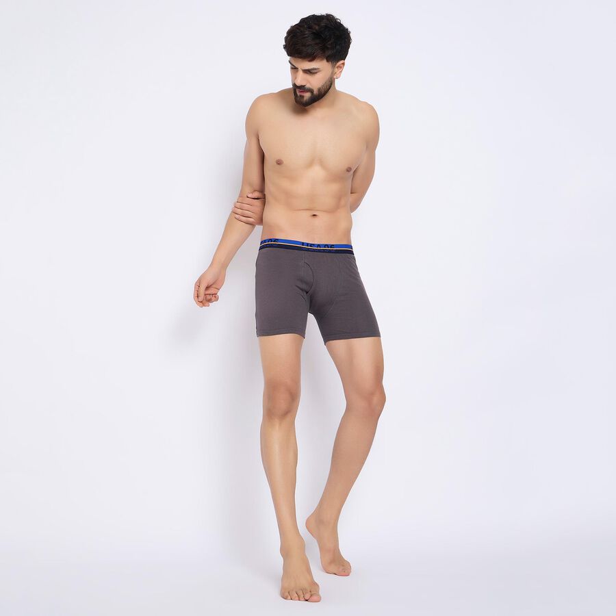 Men's 100% Cotton Trunks, गहरा ग्रे, large image number null
