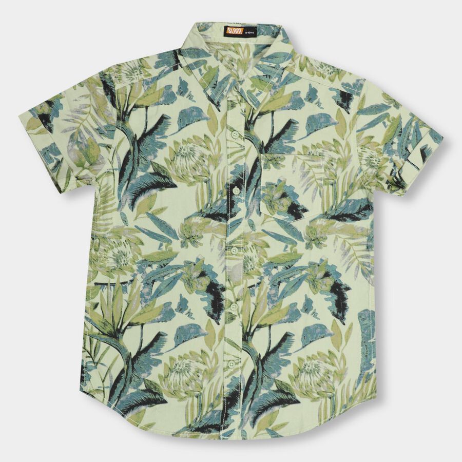 Boys' 100% Cotton Casual Shirt , Light Green, large image number null