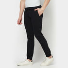 Solid Jogger Casual Trousers, Black, small image number null