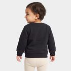 Infants' Navy Blue Crew Neck Pullover Sweatshirt, Navy Blue, small