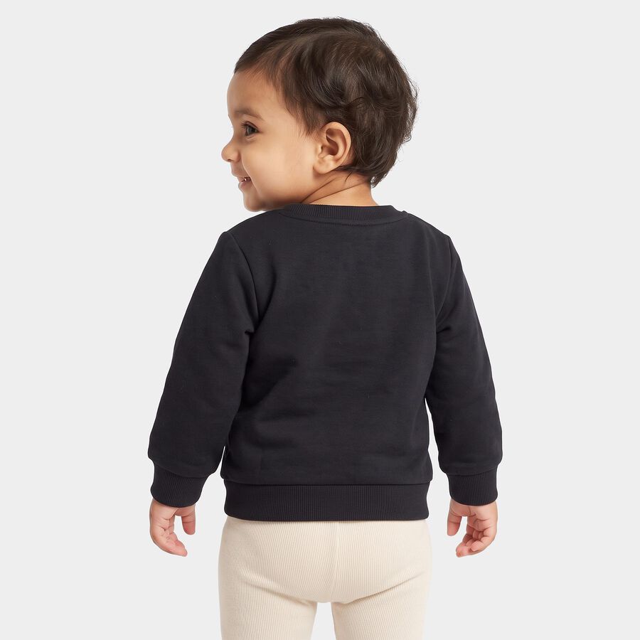 Infants' Navy Blue Crew Neck Pullover Sweatshirt, Navy Blue, large