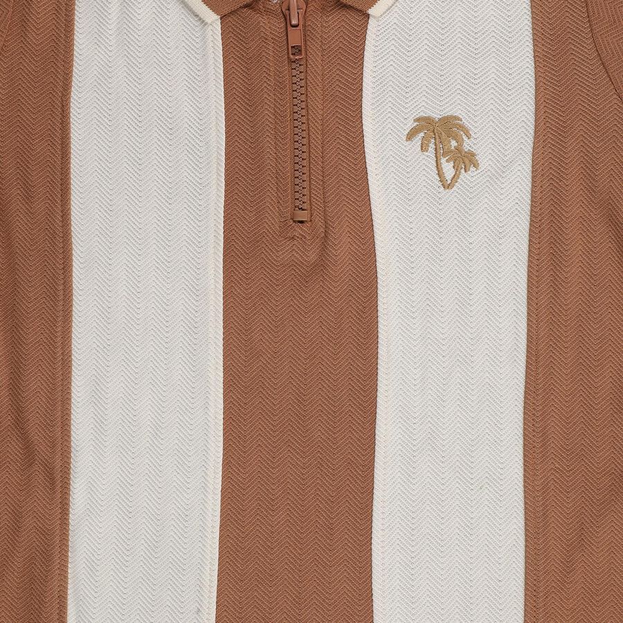 Boys' 100% Cotton Half Sleeves T-Shirt, भूरा, large image number null