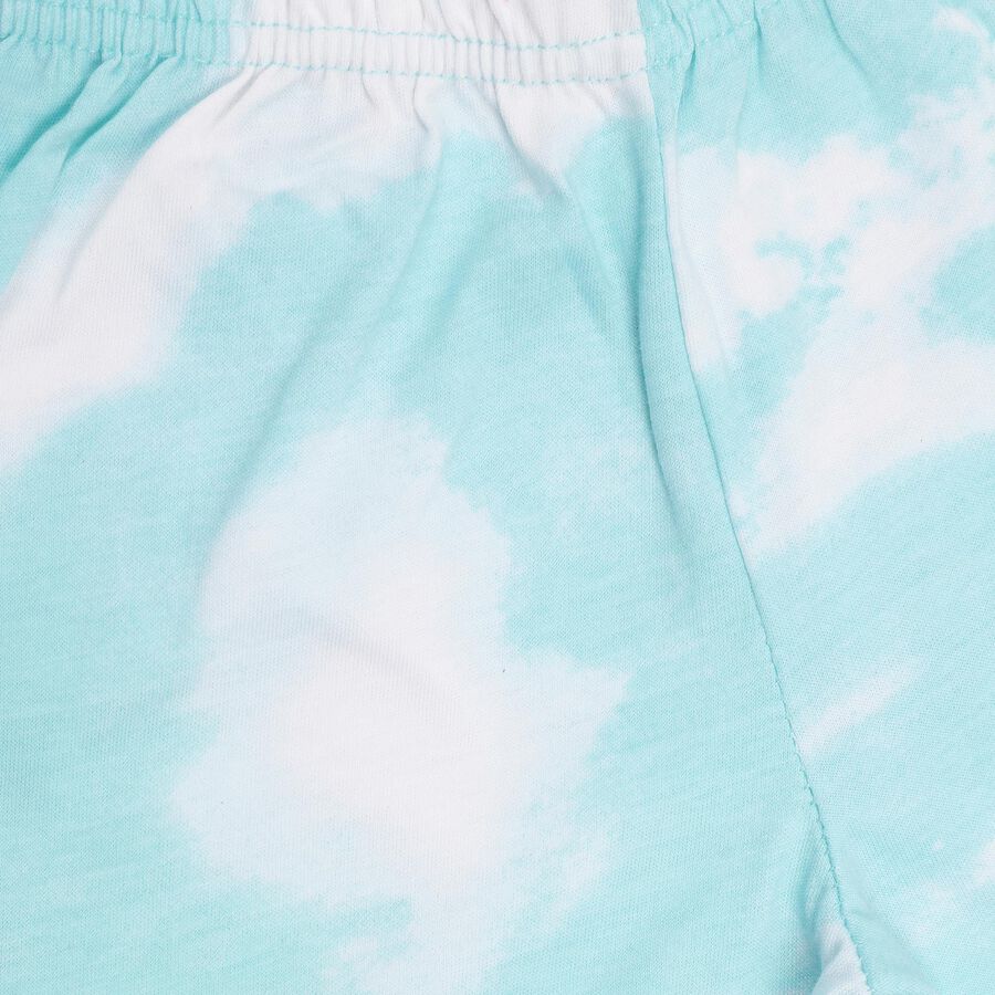 Girls' 100% Cotton Capri Set, Aqua, large image number null