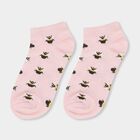 Girls' Soft Pink and Light Powder Blue Ankle-Length Patterned Socks Pack of 2, Pink, small image number null