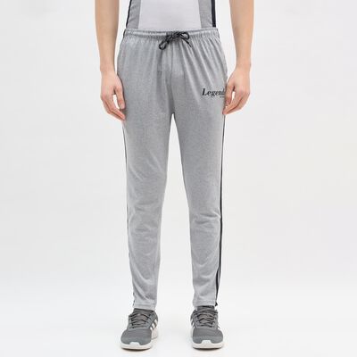 Men's Jet Black Regular Fit Track Pants