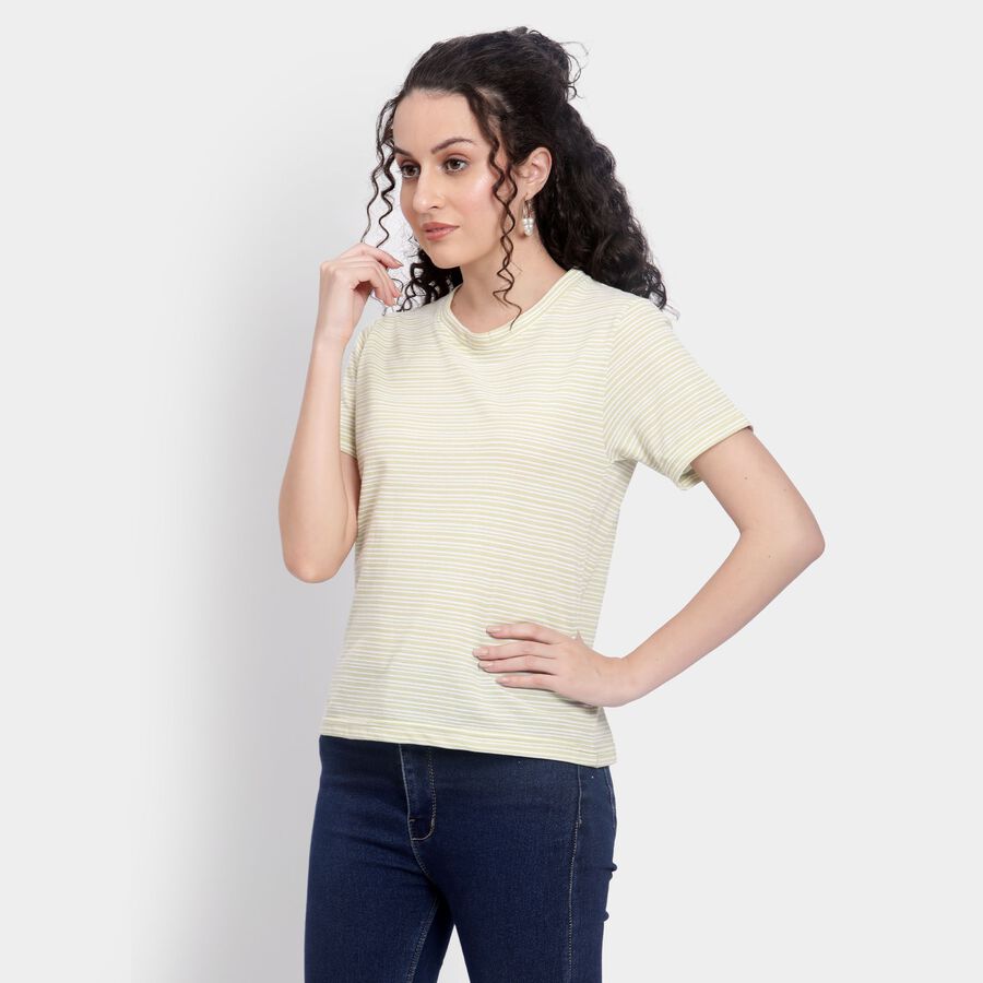 Ladies' Round Neck T-Shirt , Light Green, large image number null