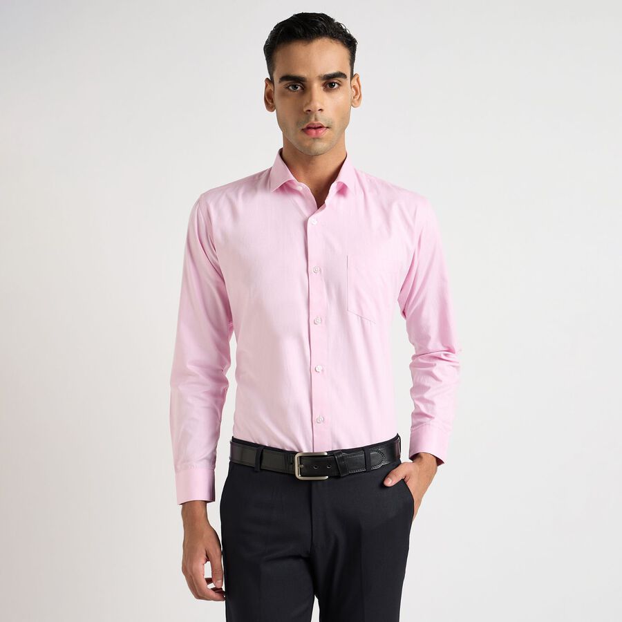 Men's 100% Cotton Formal Shirt, गुलाबी, large image number null