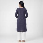 Women's Navy Blue Kurta, नेवी ब्लू, small