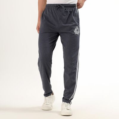 Men's Charcoal Grey Slim Fit Track Pants