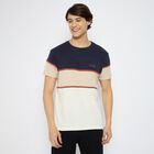 Men's Round Neck Half Sleeves T-Shirt , गहरा पीला, small