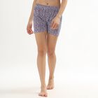 Women's Deep Purple Floral Printed Shorts, Purple, small image number null