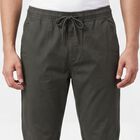 Men's Dark Green Slim Fit Casual Trousers, गहरा हरा, small