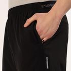 Men's Black Regular Fit Sports Shorts, काला, small