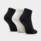 Men's Ankle Length Pack of 3 Socks ( Grey, Charcoal, Navy ), नेवी ब्लू, small