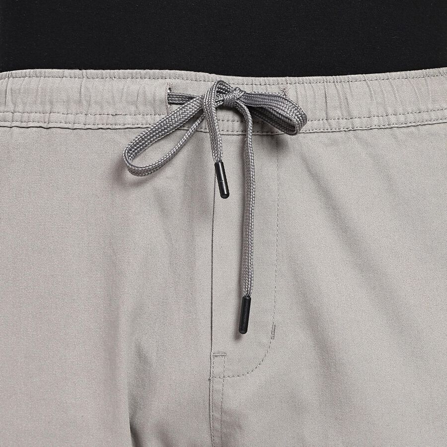 Men's Slim Fit Casual Trousers, Light Grey, large image number null