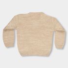 Infants Soft Beige Crew Neck Casual Pullover, गहरा पीला, small image number null