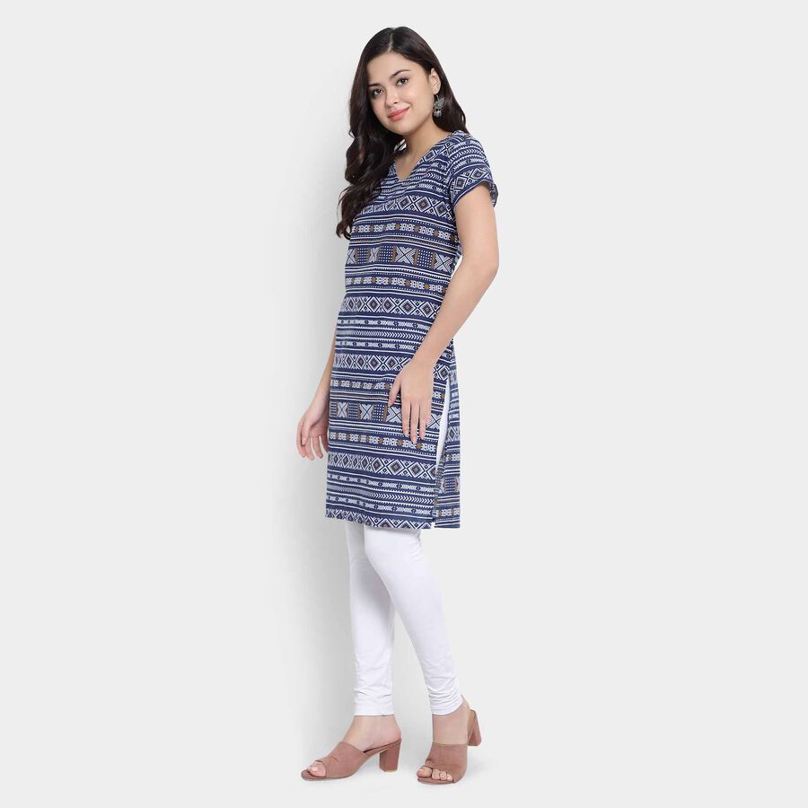 Cotton Straight Kurta, Navy Blue, large image number null